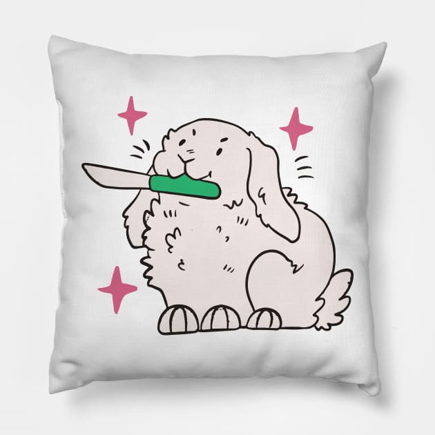 lop ears bunny Pillow by lazykitty