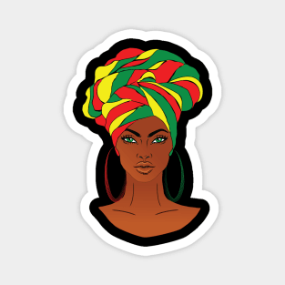 anime black girl colorful 1 Magnet