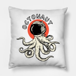 Octonaut, Astronaut Octopus, Santa Octopus Playing Drums, Christmas Octopus, Gift for Octopus Lover Pillow