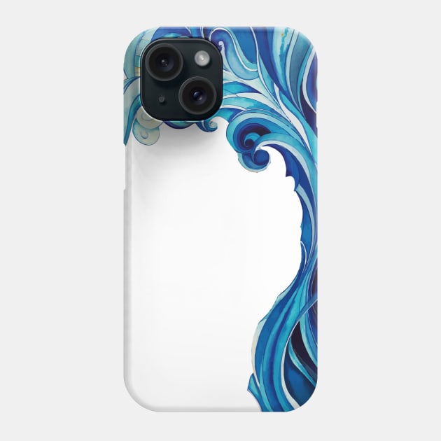 wave painting art Phone Case by iambolders