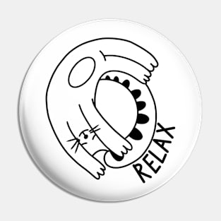 Slipeeng funny cat Pin