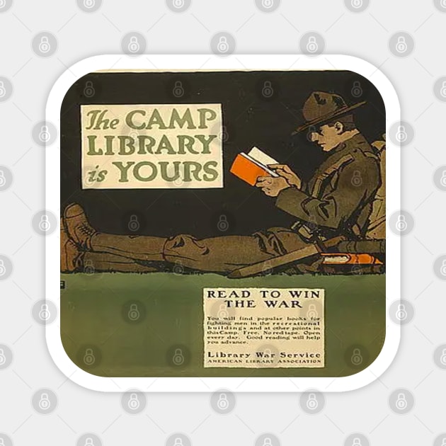 The Camp Library is Yours Magnet by Slightly Unhinged