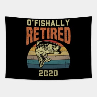 Ofishally Retired Fish Fishing Angler Retiret Tapestry