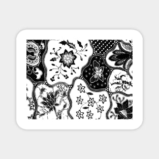 Paisley BATIK MUltiple Flowers Magnet