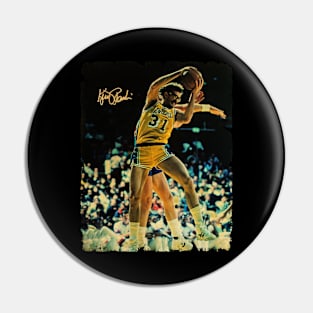 Kurt Rambis - Vintage Design Of Basketball Pin