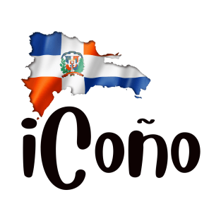 iCono Dominican Republic Island and Flag T-Shirt