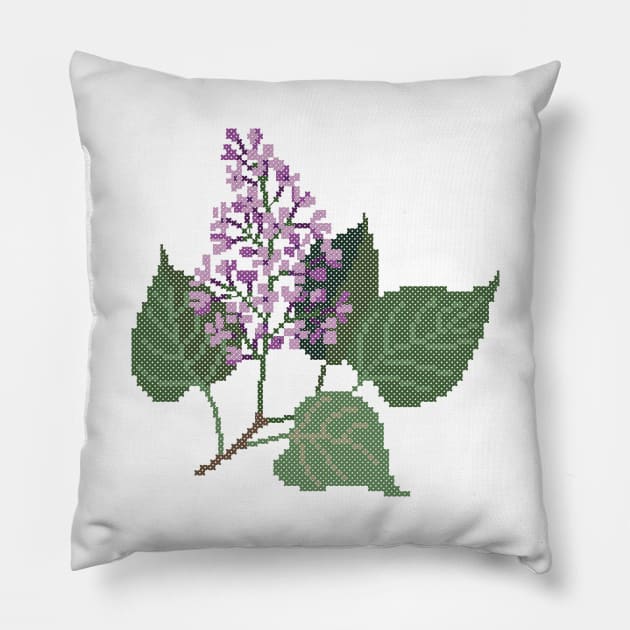 New Hampshire State Flower Purple Lilac Pillow by inotyler