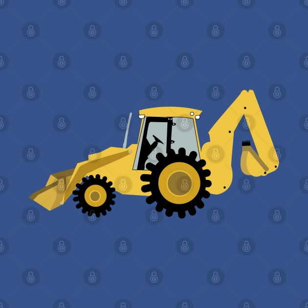 Construction Backhoe Digger by JessDesigns