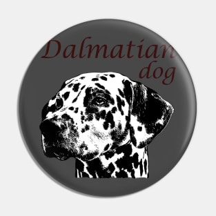 White Dalmatian Dog Pin