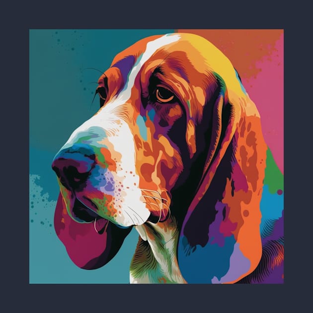 Basset Hound Pop Art Design by Star Scrunch