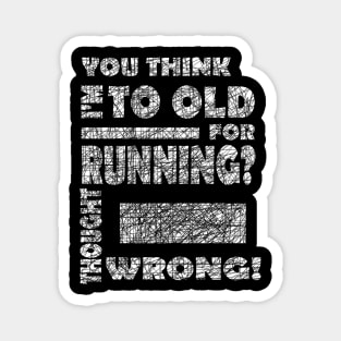 Sports Running Grandma Grandpa Marathon Pension Gift Magnet