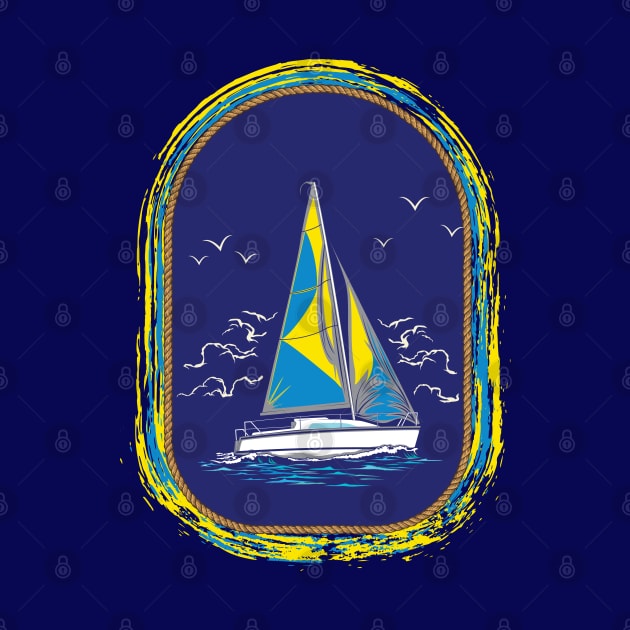 Captain Sailing into the Mystic by eighttwentythreetees