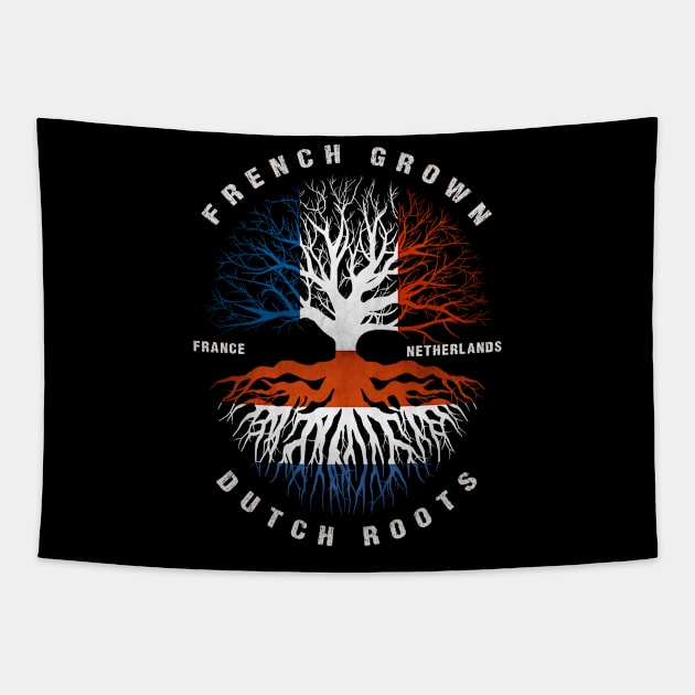 French Grown Dutch Roots Netherlands Flag Tapestry by heart teeshirt