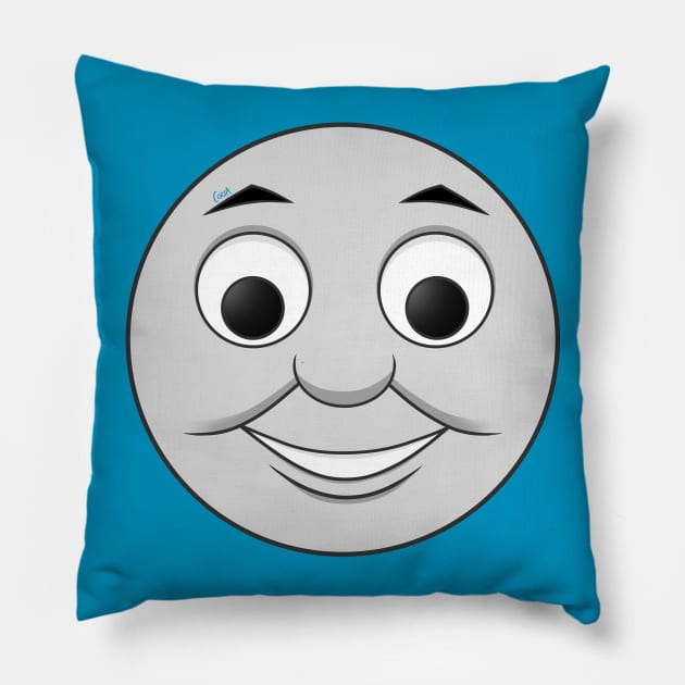 Thomas happy face Pillow by corzamoon