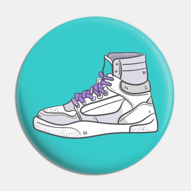 Retro 80s High Top Sneaker Pin by SLAG_Creative