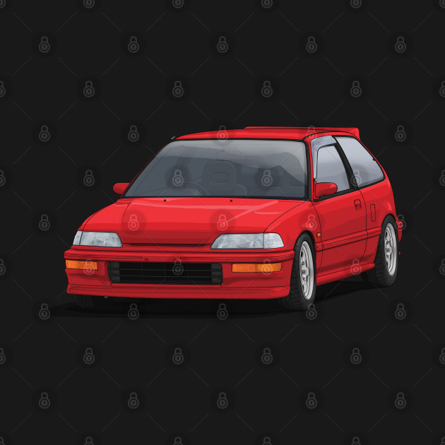 Disover Civic EF hatch Red - Civic - T-Shirt