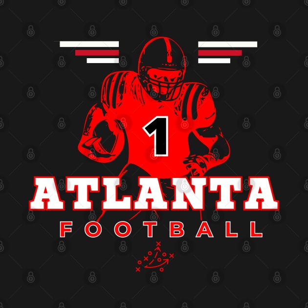 Atlanta Football Vintage Style by Borcelle Vintage Apparel 