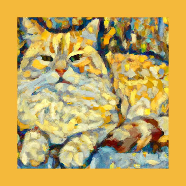 Painting of a Cat in the Style of Van Gogh by Star Scrunch