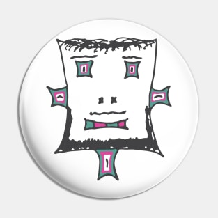 Peen Grink, The Green and Pink Bearded Boy Pin