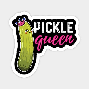 Pickle Vegan Vegetarian Cucumber Vegetable Crown Magnet