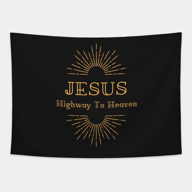 Jesus Highway To Heaven Tapestry by Pris25