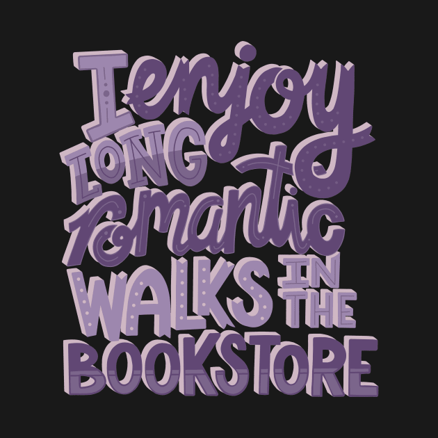 Romantic Bookstore Walks - Purple by KitCronk