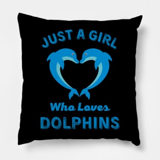 Juste une fille qui aime les dauphins Sticker Pillow