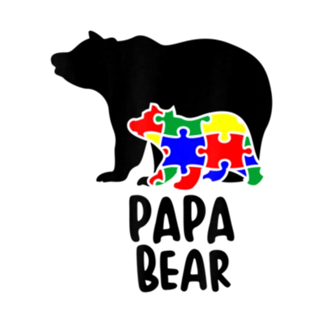 Autism Awareness Month Papa Bear by StuSpenceart