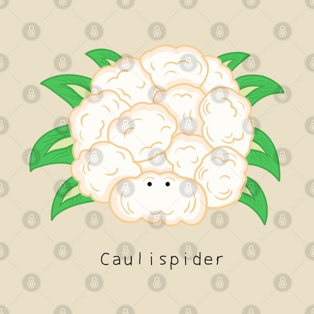 cute spider cauliflower by wordspotrayal