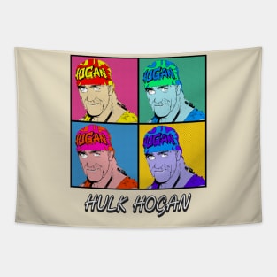 Hulk Hogan 80s Pop Art Style Tapestry