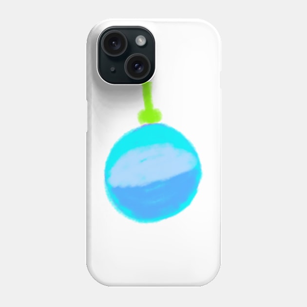 blue green christmas bells watercolor Phone Case by Artistic_st