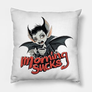 morning sucks Pillow