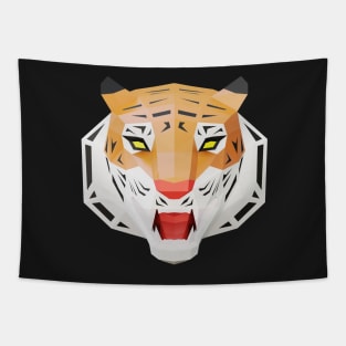 Low poly Tiger Head in full face (art1) Tapestry