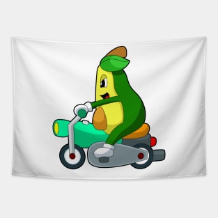 Avocado Motorcycle Tapestry