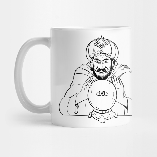 Fortune Teller Crystal Ball Drawing Fortune Teller Crystal Ball Drawing Taza Teepublic Mx