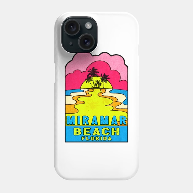 Miramar Beach Florida Groovy Sunset 70's Hippie Hippy Vintage FL Phone Case by heybert00