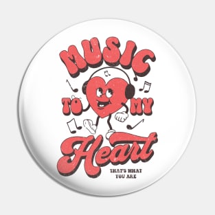 Groovy Heart: Music to My Heart Pin