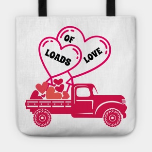 Loads of Love Valentines Day Cute pickup truck Tote