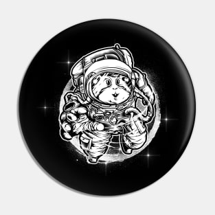 Hamster Cosmonaut In Space Pin