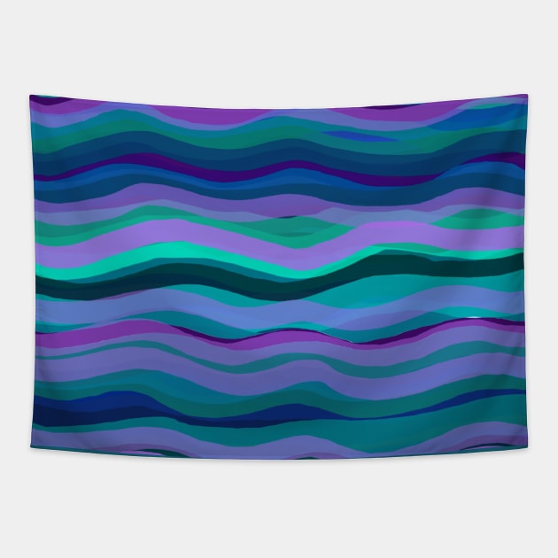 Blue waves Tapestry by jen28