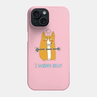 Corgi work out Phone Case