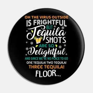 Tequila Shots Ugly Christmas Sweater Pin