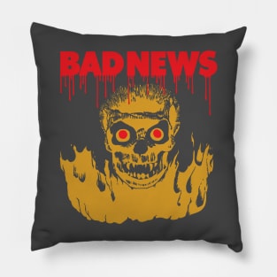 Bad News Skull Pillow