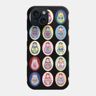 Russian dolls matryoshka illustration (2) Phone Case