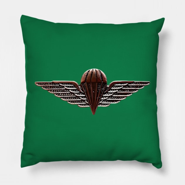 Irish Jump Wings - Paratrooper Pillow by Desert Owl Designs