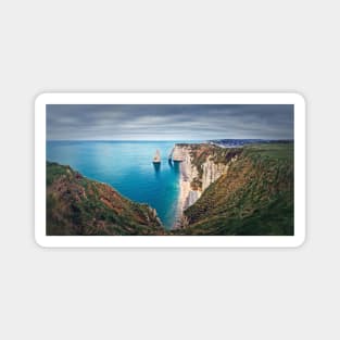 Aiguille of Etretat panoramic view Magnet