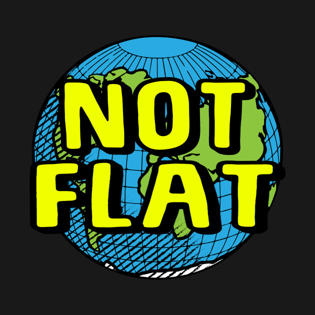 Disover Not Flat Earth - Flat Earth - T-Shirt