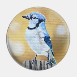 Blue Jay Doodle Tiny and Cute Pin for Sale by bassoongirl123