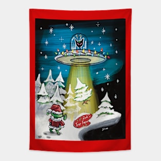 Zap Cat: Purrrfect Christmas Tree Tapestry