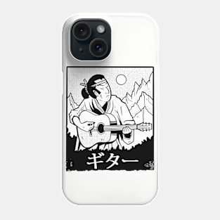 Vintage Japanese Samurai Playing Guitar Phone Case